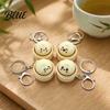 Eco-Friendly Keychain 1/2Pcs Pendant Silicone Stress Relief Toy with Bright Light Kids Safe Cartoon Steamer Design Portable Vent for Adults