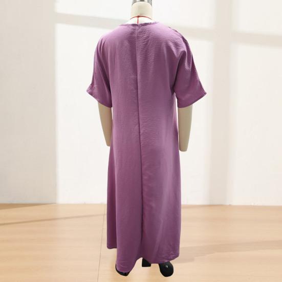 Summer Maxi Dress for Neck Flowy Long Women Loose V Dress Casual Short