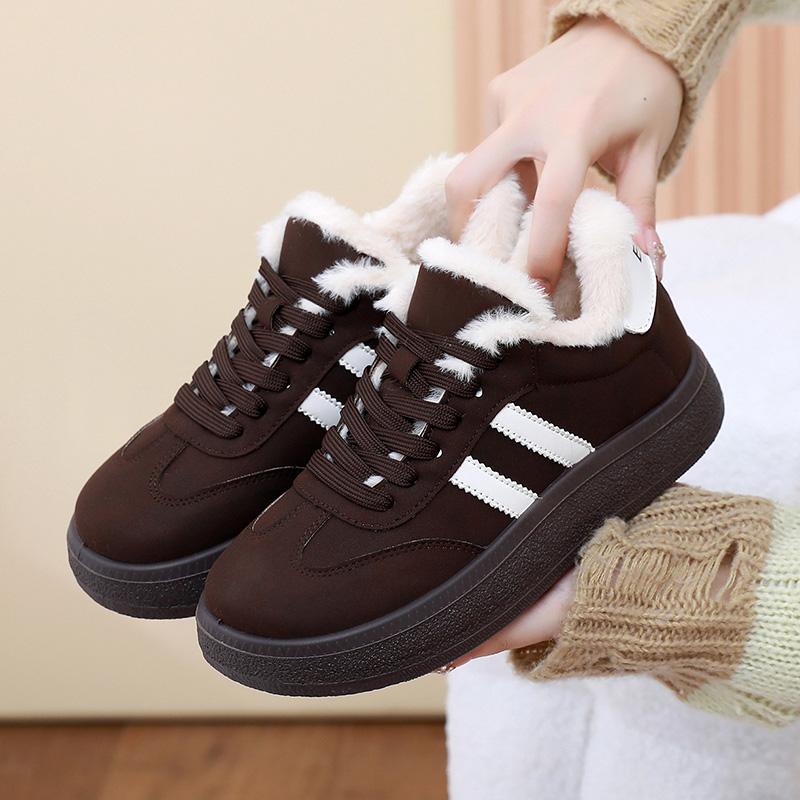 Winter New Women's Fleece-lined Casual Shoes Waterproof Skid-proof Durable Comfortable Warm Free Shipping Women's Shoes