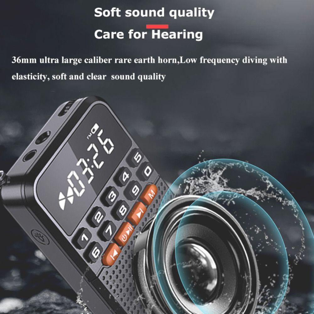 FM Mini Bluetooth Speaker Portable Radio TF Card Music Player Pocket Radio Receiver  Camping
