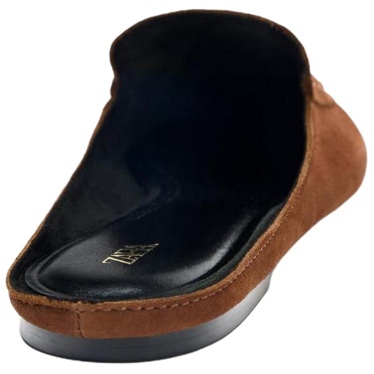 Zara Fashionable Comfortable Anti-Rubbing Closed-Toe Slippers Women Slippers Brown 3516610701