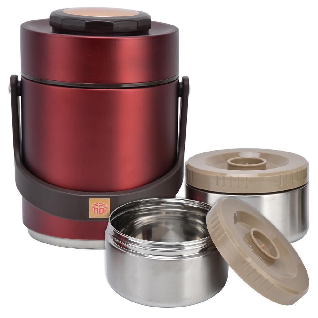 Insulation Lunch Box High Capacity 1.5L Stainless Steel Portable Heat Preservation Vacuum Bento Box for Adults Students