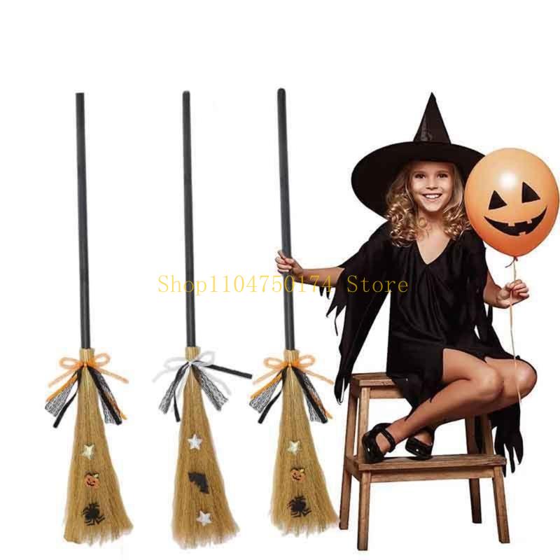 Multifunction Halloween Witch Broomstiscks Household Decorative Ornament Top Sale