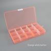 Transparent 15-Compartment Removable Plastic Storage Box for Fishing Tackle.