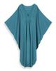 Plus Size Kaftan Blue Black Solid Bohemian Printed Summer Long Beach Dress Women Homewear Outfit Swim Suit Cover Up Loose Caftan