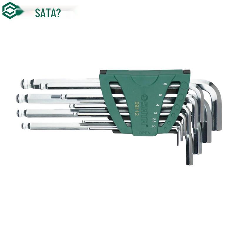 SATA 09112 10-Piece Long Ball-End Hex Key Set 10-Piece