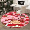 Strawberry Shortcake Chair Mat - Round Carpet for Home Decor, Office Use, Bedroom
