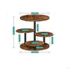 Solid Wood Cupcake Stand | Rotating Dessert Stand, SpaceSaving Vertical Design, with