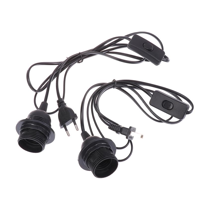 1,8M EU/US Zástrčka E27 Plné závity Patice žárovky Držák Napájecí kabel Závěsné svítidlo LED Svítidlo Zásuvka Kabel Adaptéry S vypínačem