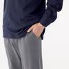 Gunze CI Comme CA Long Sleeve and Brushed Men's Pajamas, Pants, Fleece, Blue-Grey (MH6553)