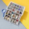 Rock Collection Display Case Crystal Storage And Travel Case 54-Grid Storage Organizer For Fossils Rocks Miniatures Shells