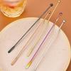 Creative Stainless Steel Cocktail Stirrers Long Handle Decoration Mixing Stick Reusable Ball Peen Drink Stirring Party Wedding