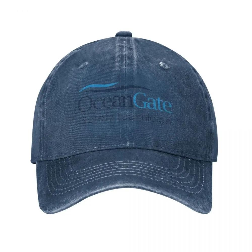 Vintage kšiltovka OceanGate pro bezpečnostního technika, unisex styl, obnošený vzhled, praná, pokrývka hlavy pro venkovní nošení ve všech ročních obdobích, cestovní klobouky, kšiltovka