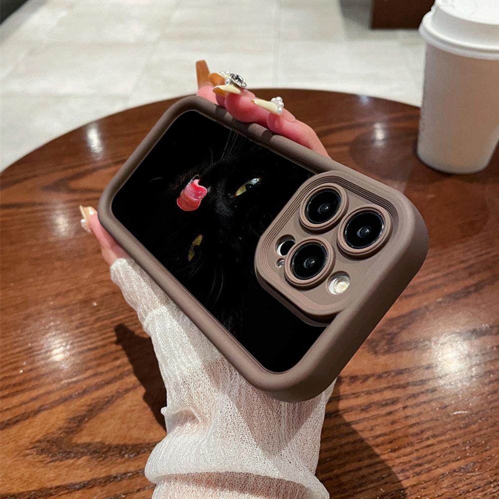 LZ10 Cat Body Language Silicone Phone Case for Samsung A15 A35 S24 S23 Ultra S22 S21 Plus S20 FE A05 A06 A54 A55 A53 A14 M15 Shockproof Back Cover