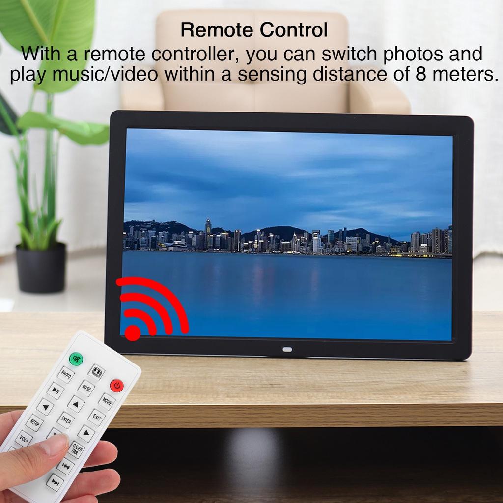 Rama foto digitala HD de 17 inchi, 1440 x 900, Album foto electronic cu LED ultra-subtire Rama foto LCD cu telecomanda