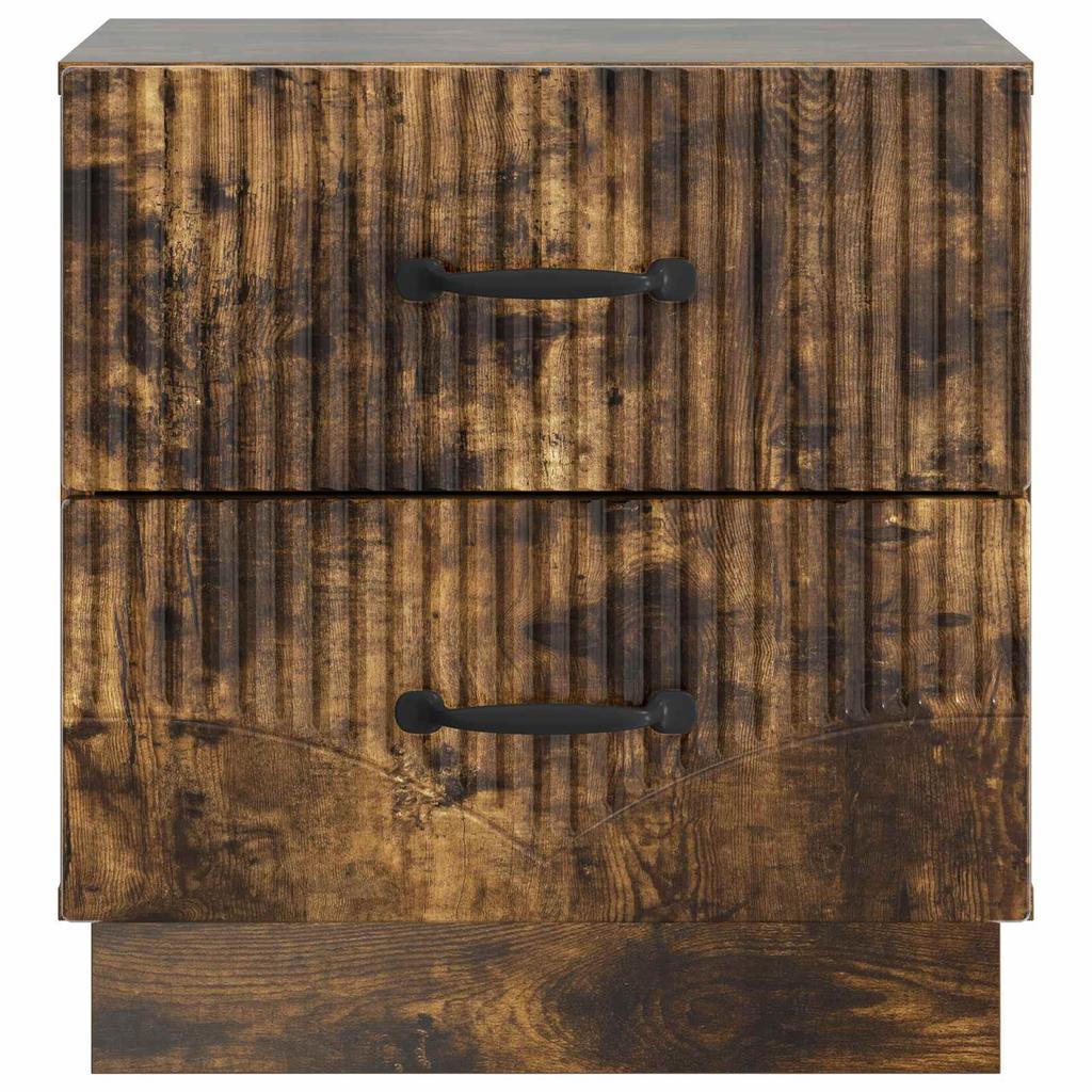 Nightstand Smoked Oak 43 x 34.5 x 44.5 cm Engineered Wood
