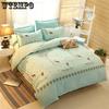 Cotton Bedding Set Sheet Geometric Flat Sheet Pillow Cover Bedding Set Home Decor