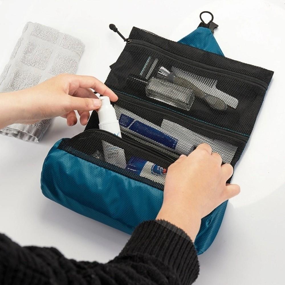 Foldable Portable Toiletry Bag Cosmetic Bag For Men Travel Camping Storage Business Trip Washing Bag Foldable Toiletries Suit
