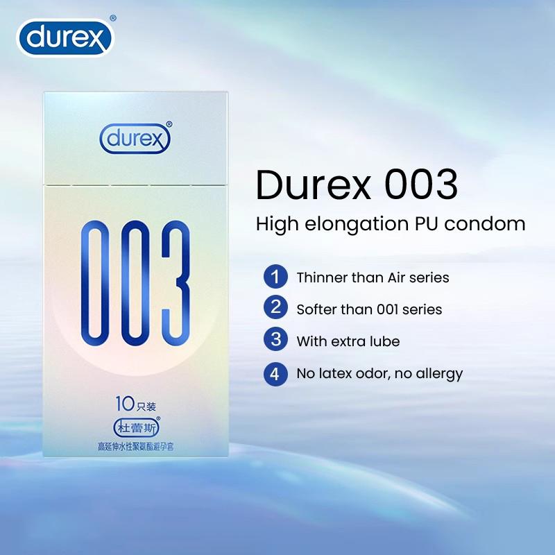 Durex 003 Condom High Elongation Waterborne PU Condom 10 Pcs/box