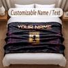 Aston Villa Printed Flannel Blanket Custom Name Text Soft Warm Throw For Bedroom Holiday Gift
