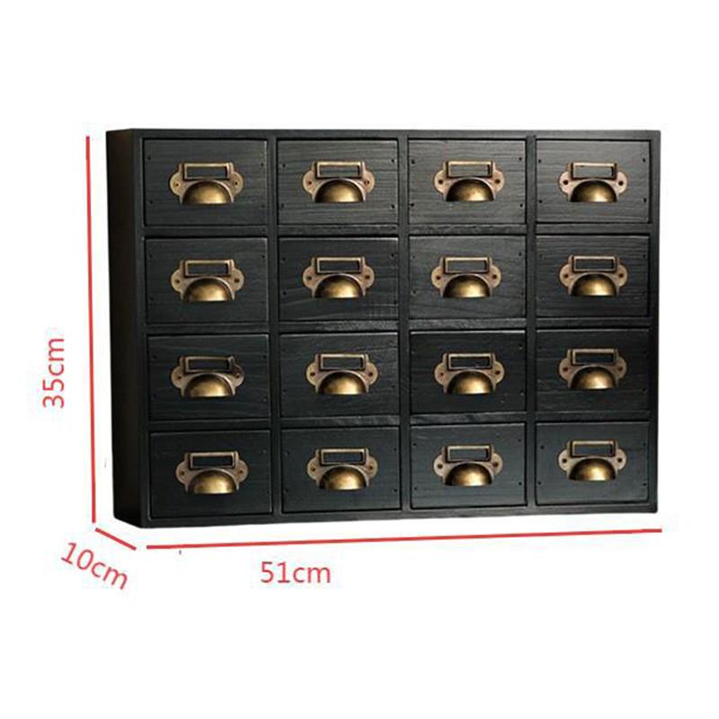 

Drawer Type Storage Box Wood Organizer Boxes Wooden Multifunctional Living Room Desk Case Bedroom Table Accessory Container чёрный