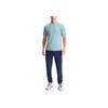 Fila Cycling Casual Solid Color Letter Short Sleeve T-Shirt Men Tops Stone-Blue A11M528108F-LB