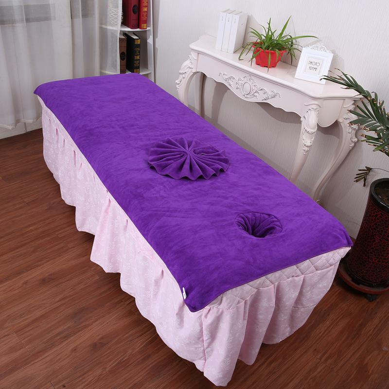 Large Absorbent Bedding Towel with Hole for Massage Therapy Bed