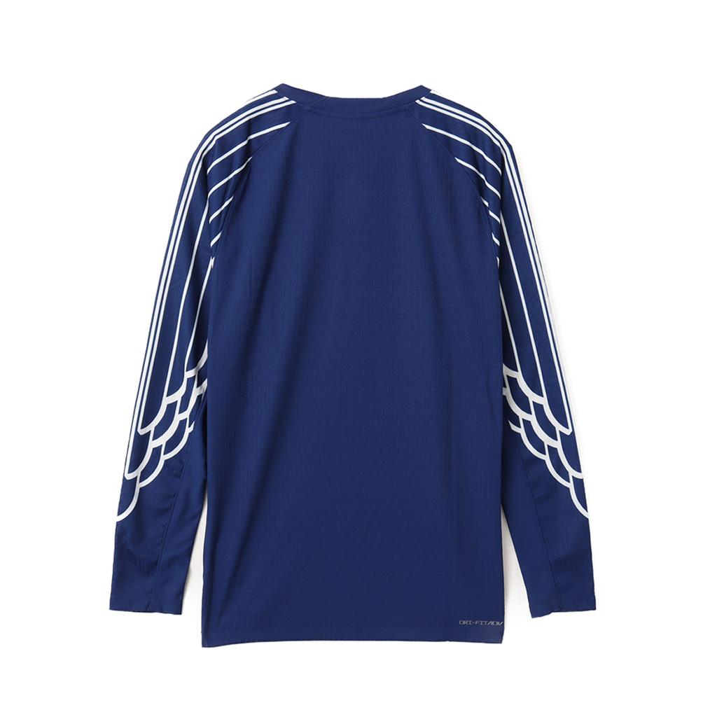 Air Jordan Paris Saint-Germain 2024/25 Match Fourth Dri-FIT ADV Soccer Authentic Long-Sleeve Jersey Blue Void/Phantom/Phantom Men Tops HJ7322-493