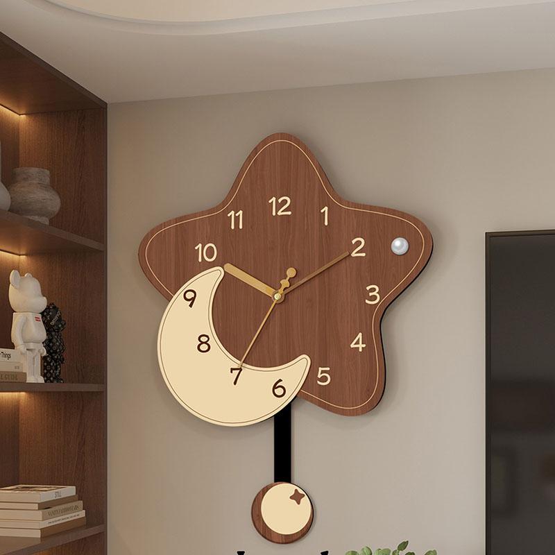 Bedrooms Aesthetic Wall Clocks Wooden Creative Kitchen Living Room Wall Clocks Vintage Led Reloj De Pared Living Room Decoration