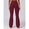 New Cross-Waist Sensual Sheer Yoga Pants Slimming High-Waisted Butt-Lifting Workout Fitness Solid-Colour Flared Trousers