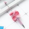 6Pcs Beadable Ballpoint Pen Plush Ball Ballpoint Pen Write Smoothly Novelty Writing Pen for Student Kid Game Reward