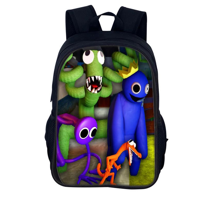 Rainbow Friends Kids Backpack With Polyester Material And Spacious Design For School And Daily Use