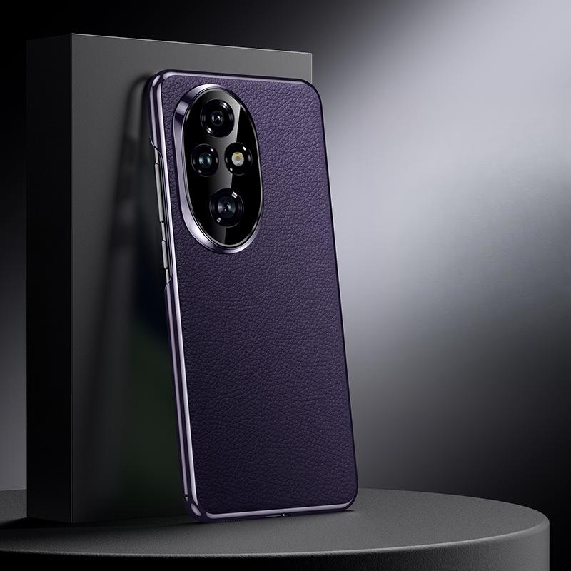 Suitable for Honor 200pro Mobile Phone Case Business 100por Anti-fall Lens Full-inclusive High-end Leather Case for Men and Women