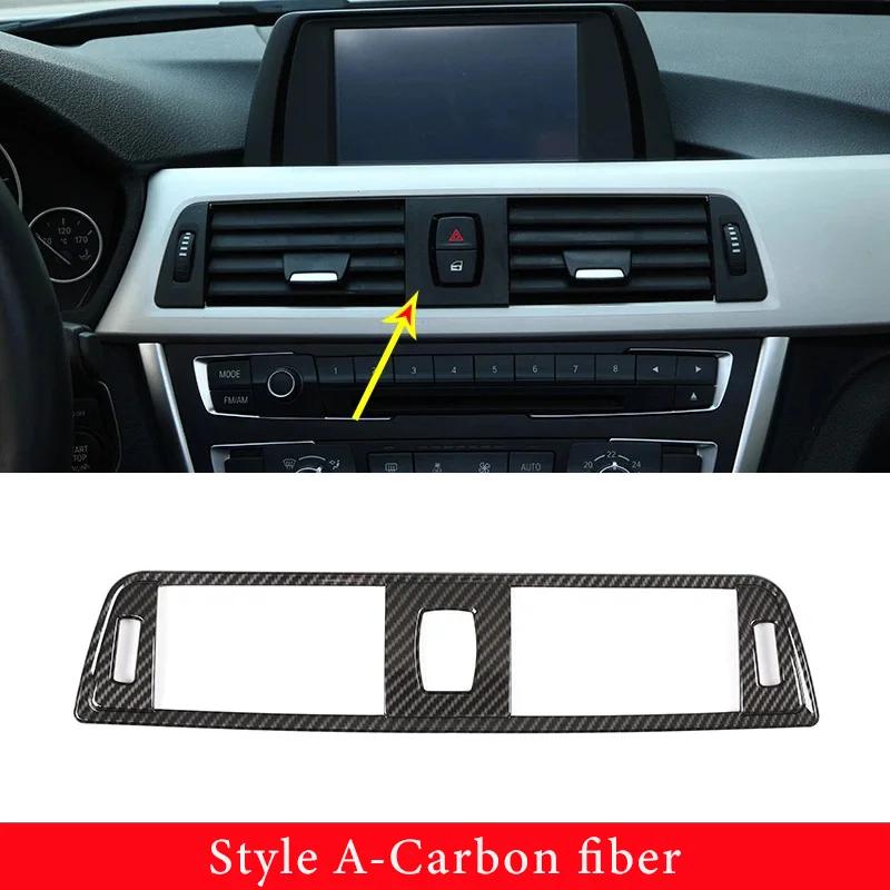 ABS Silver Bil Mittkonsol Luftkonditioneringsuttag Ram Skydd Dekorationsdekal För BMW 3 4 Serie F30 F31 F32 F33 F34 GT 2013-2019