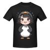 Unisex Gugugaga Pinguin Mädchen Kawaii Trendiges T-Shirt Streetwear Baumwolle Rundhals T-Shirt
