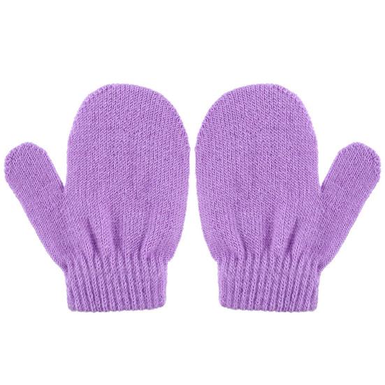 1 Pair Children Winter Gloves Soft Comfortable To Wear Good-looking Wide Application Lightweight Windproof Acrylic Full Finger Knit Gloves for Outdoor