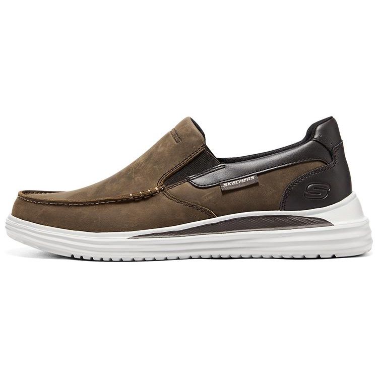Skechers Lifestyle Slip Resistant Durable Comfortable Casual Men casual Brown White 204668-CHOC 39.5