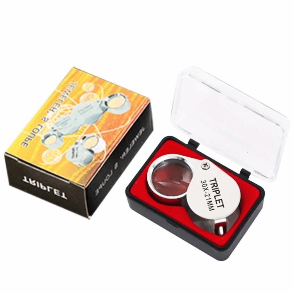 10x 20x 30x 21mm Zinc Zinc Alloy Jewelry Magnifying Glass Folding Magnifying Lens Jewelry Identification