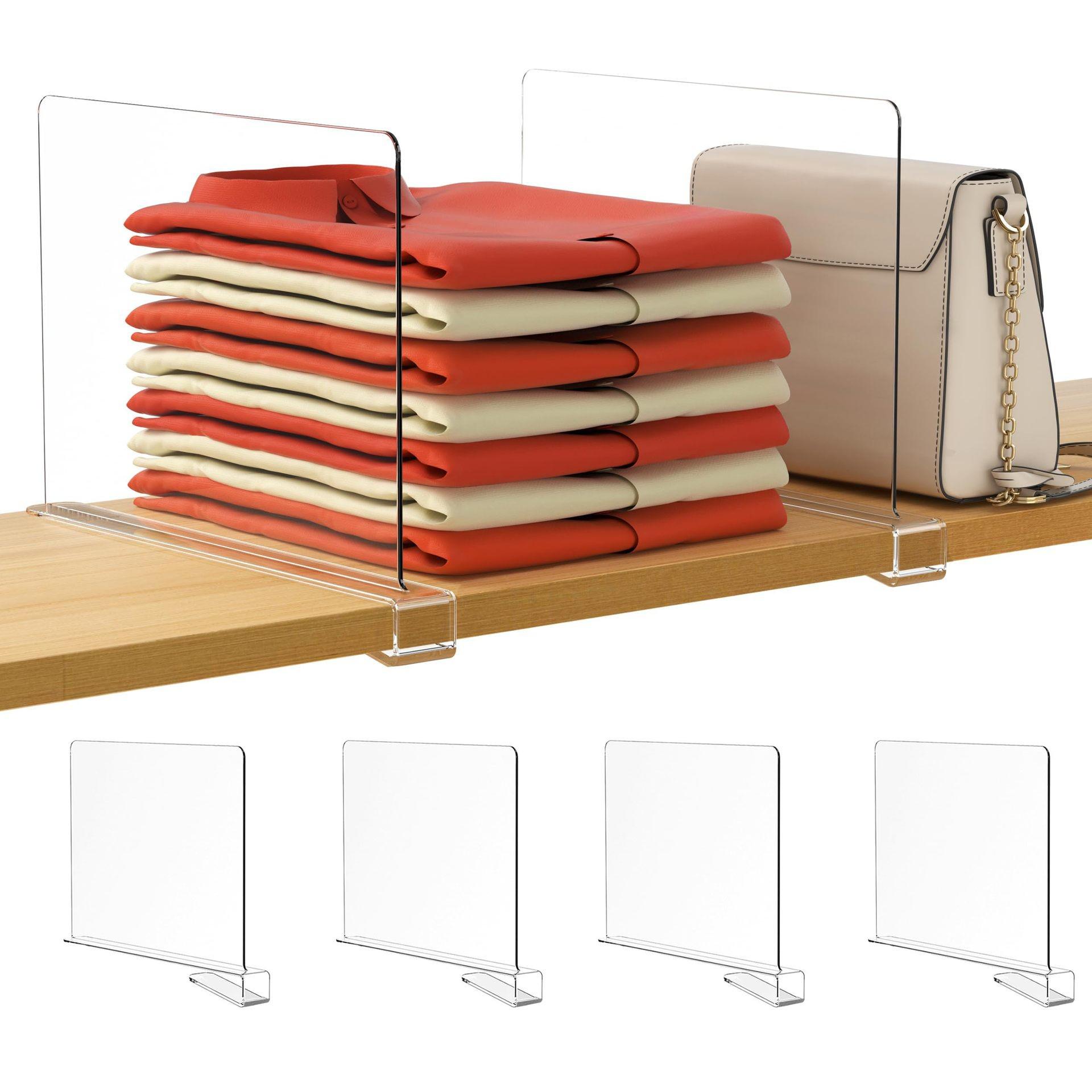 Transparent Acrylic Closet Divider and Storage Organizer Bag Single/No Box - Customizable