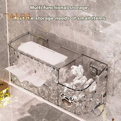 Transparenter Taschentuchhalter für die Dusche, große Kapazität, glatte Textur, Papierspender, Aufbewahrungsbehälter für Feuchttücher