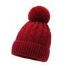 Thicken Winter Beanie Hat With Fur Pom Pom Winter Caps Fashionable Fleece Beanies  Outdoor Wear