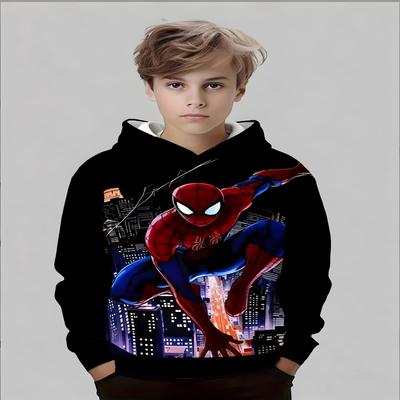 2026 Kinder-Kapuzenpullover 3D-Spinnen-Aufdruck Neue Herren- und Damen-Kapuzenpullover Lässige Neutrale Kapuzenpullover Kinder-Kapuzenpullover Kleidung