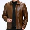 Autumn and Winter Men's Genuine Leather Jackets, Men's Jackets, Middle-aged Business Sheepskin Short Velvet Jackets, Dad Clothes