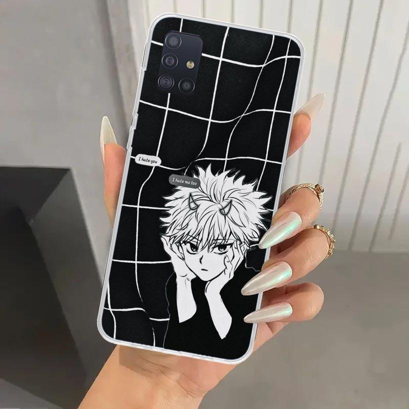 Killua Hunter HXH Phone Case for Samsung Galaxy A52 A32 A22 A12 A02S A50S A30S A10S Note 20 Ultra 10 Plus S10 A31 A20 A71 A72 Ga