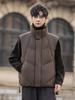 Trendy 2025 Stand-Up Collar Men's Thickened Down Vest - Casual Winter Puffer Outerwear with High-End Style