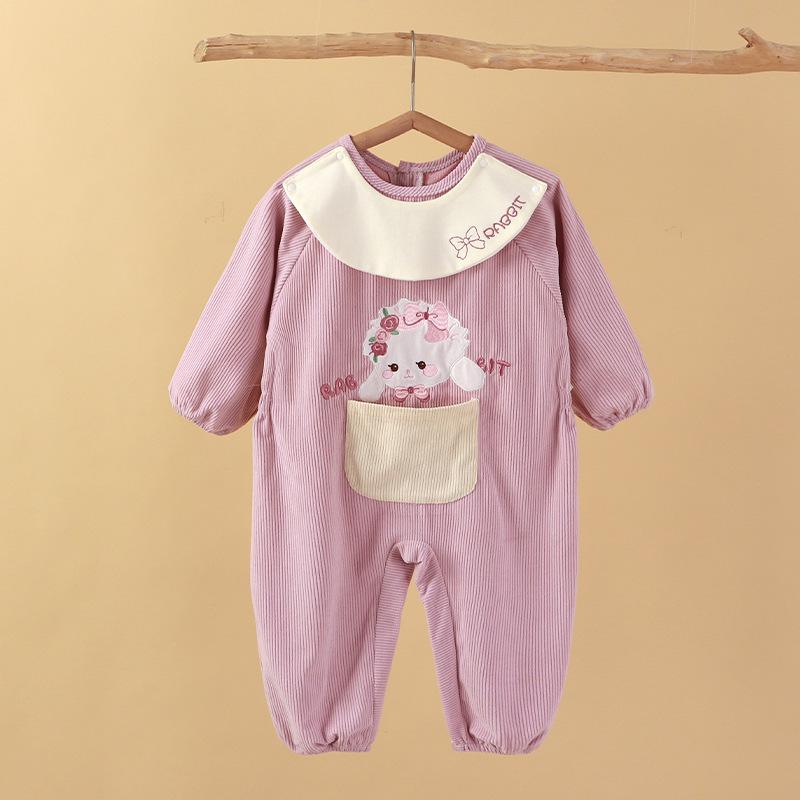 

Детский вельветовый слюнявчик для ползания: Осенне-зимний двусторонний комбинезон с длинным рукавом Size 80 (5-9 months)