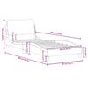 Dover Bed Frame in Black 90 x 190 cm Faux Leather