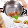 1PC Anti-Spill Silicone Pouring Funnel Slip-On Soup Spout Kitchen Gadget for Pots Pans Bowls And Jars