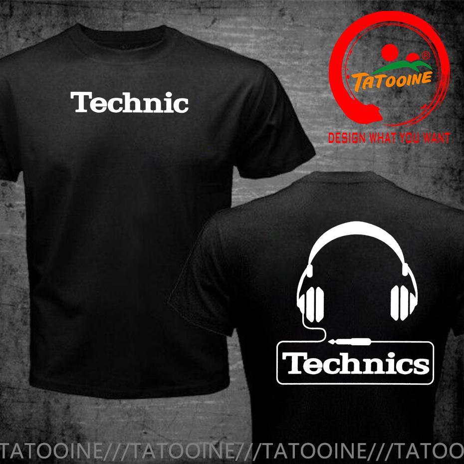 Technics Headphone Print T Shirts Unisex Disco Dj Party House Detroid Harajuku Fashion T Shirt Oversized Tshirt Trendy Dj Tee Tops