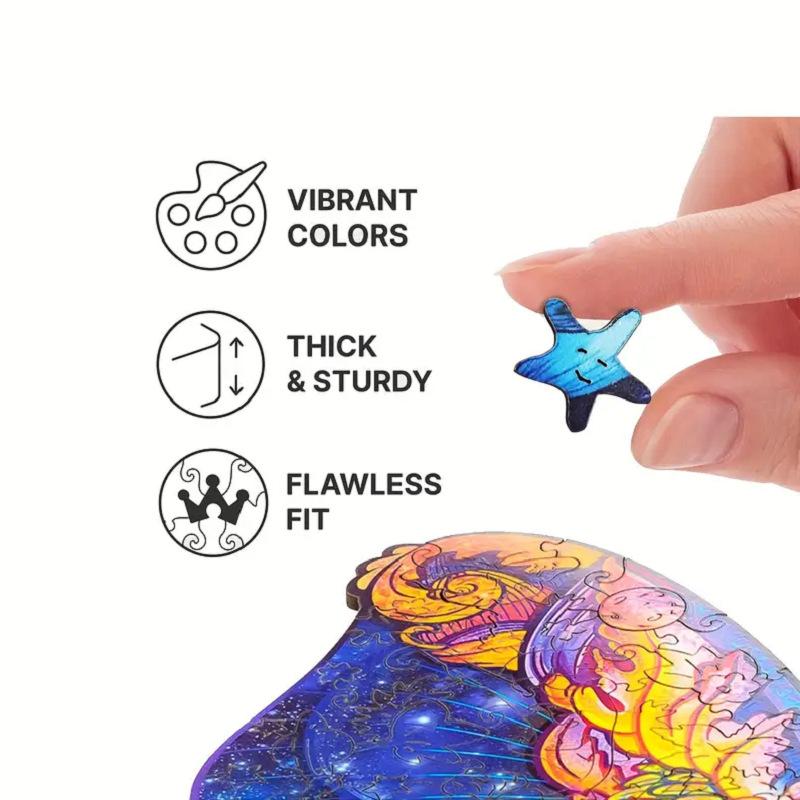 Special-Shaped Animal Puzzle High-Difficulty Puzzle Uv Wooden Puzzle Adult Educational Puzzle Brain-Burning Toy